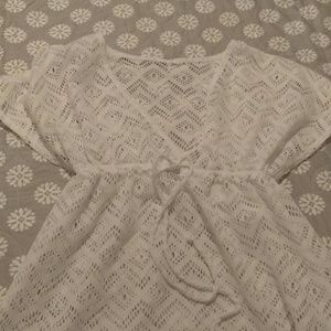 White bathing suit cover up